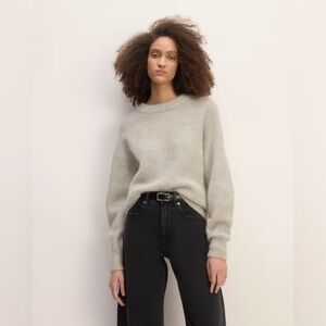 Everlane Women's Alpaca Crew Neck Sweater Almond